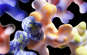 Futerals Abstractions 72款未来科幻3D立体艺术珊瑚创意抽象卡通几何图形png免抠图片素材