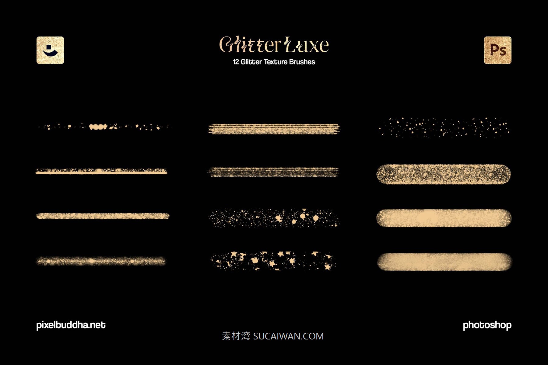 12组发光纹理金属灰尘绘画效果ps笔刷画笔 Photoshop Glitter Texture Brushes , 第3张-素材湾丨精选海外优质设计素材资源 12组发光纹理金属灰尘绘画效果ps笔刷画笔 Photoshop Glitter Texture Brushes , sucaiwan.com