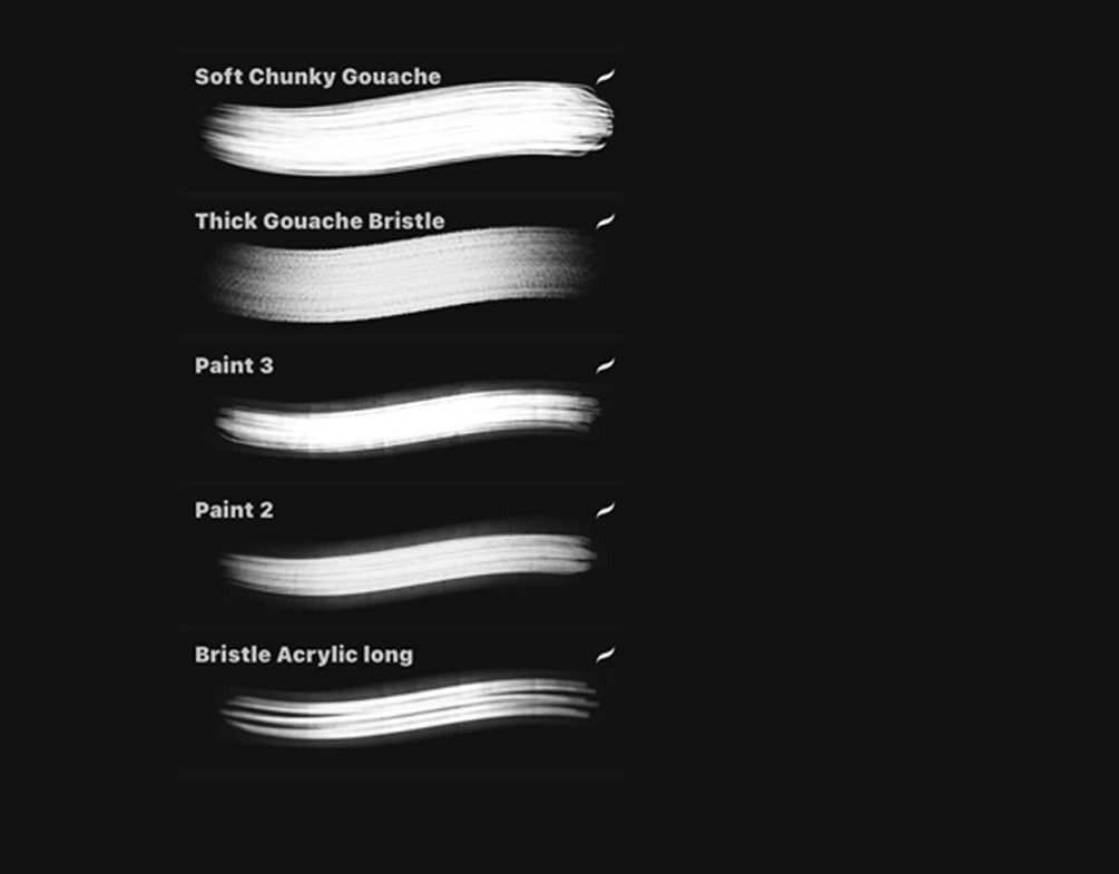 35款平滑丙烯酸水墨毛笔笔刷颗粒粗糙绘画效果procreate笔刷画笔素材 35 Painting Brushes for Procreate , sucaiwan.com
