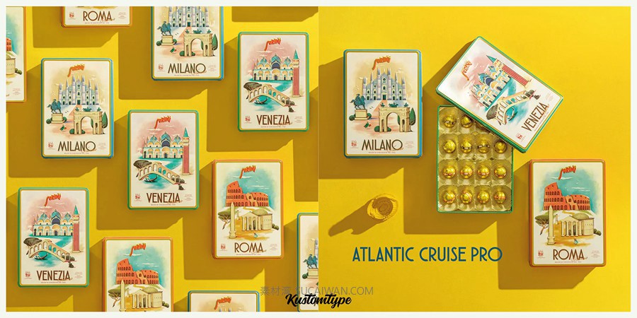 50年代复古几何美学旅行邮轮标志海报Logo设计无衬线英文字体素材 Myfonts – Atlantic Cruise Pro Font Family , 第12张-素材湾丨精选海外优质设计素材资源 50年代复古几何美学旅行邮轮标志海报Logo设计无衬线英文字体素材 Myfonts – Atlantic Cruise Pro Font Family , sucaiwan.com