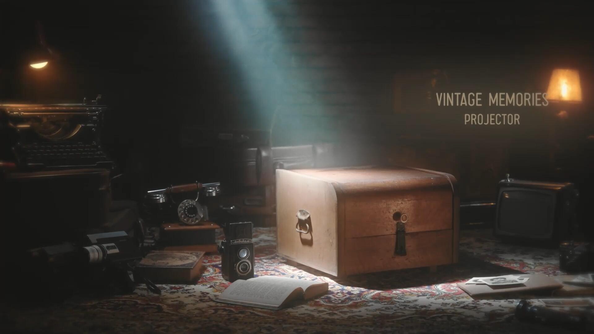 AE/PR模板：复古8mm胶片放映机人物传记纪录片历史回忆录开场片头 , sucaiwan.com