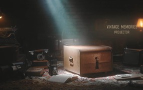 AE/PR模板：复古8mm胶片放映机人物传记纪录片历史回忆录开场片头