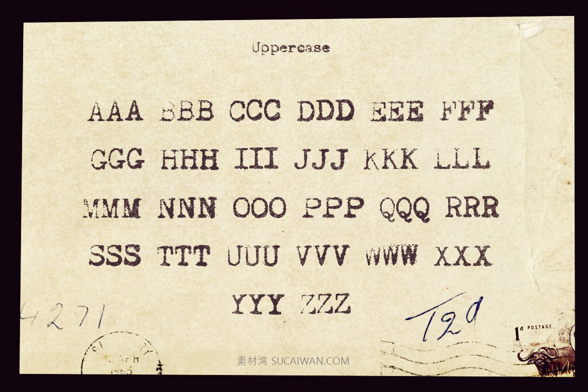 英文字体:复古老式古董喷墨打字机效果Logo标题衬线字体 Typewriter typeface not my type , 第3张-素材湾丨精选海外优质设计素材资源 英文字体:复古老式古董喷墨打字机效果Logo标题衬线字体 Typewriter typeface not my type , sucaiwan.com