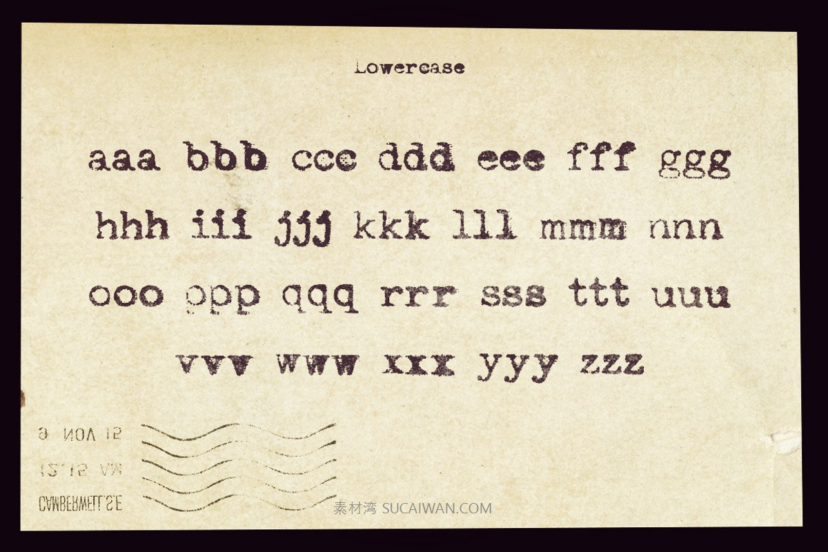 英文字体:复古老式古董喷墨打字机效果Logo标题衬线字体 Typewriter typeface not my type , 第5张-素材湾丨精选海外优质设计素材资源 英文字体:复古老式古董喷墨打字机效果Logo标题衬线字体 Typewriter typeface not my type , sucaiwan.com