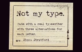英文字体：复古老式古董喷墨打字机效果Logo标题衬线字体 Typewriter typeface not my type
