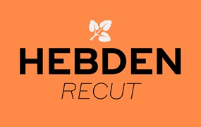 传统复古怀旧标签标识Logo设计PSAI无衬线英文字体安装包 Myfonts – Hebden Recut Font Family