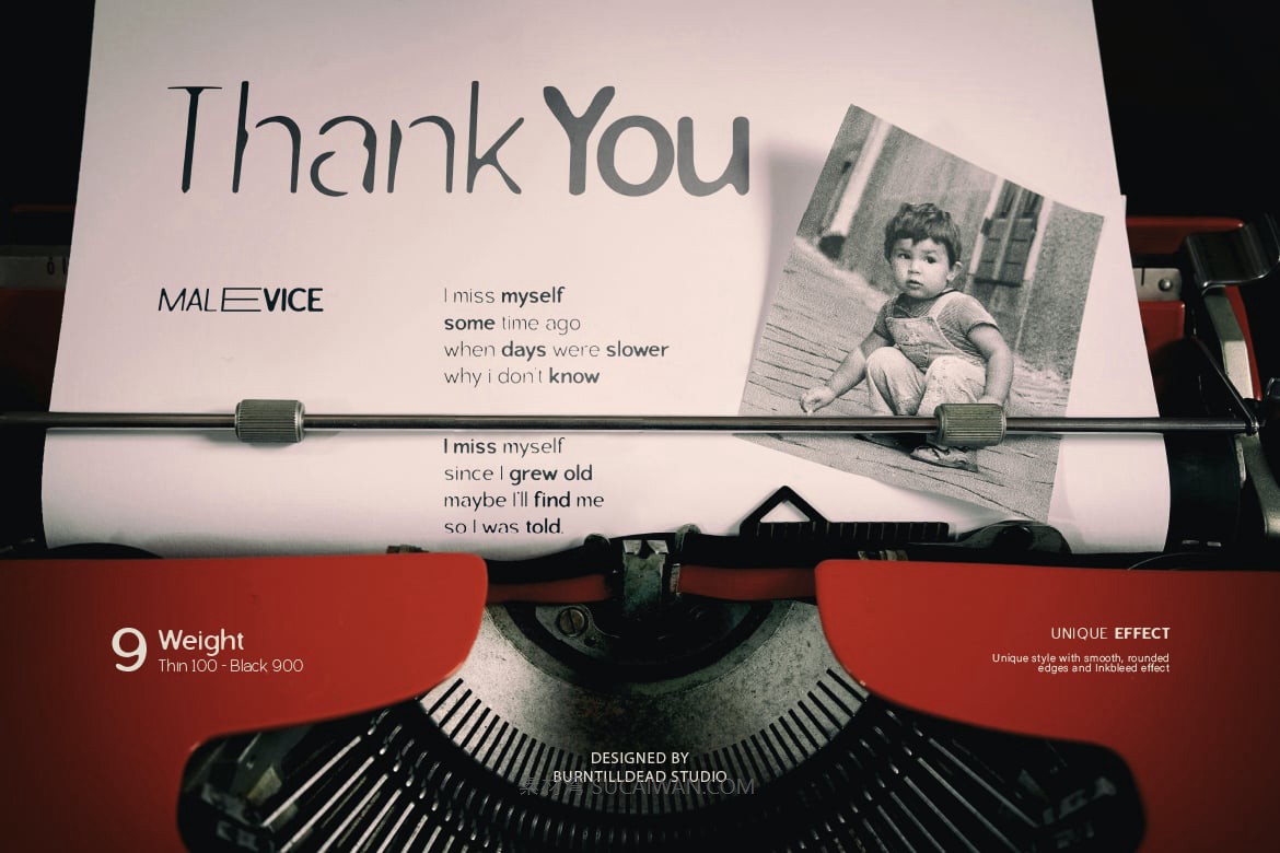 时尚复古品牌海报包装设计无衬线英文字体安装包 Malevice Inkbleed , 第8张-素材湾丨精选海外优质设计素材资源 时尚复古品牌海报包装设计无衬线英文字体安装包 Malevice Inkbleed , sucaiwan.com
