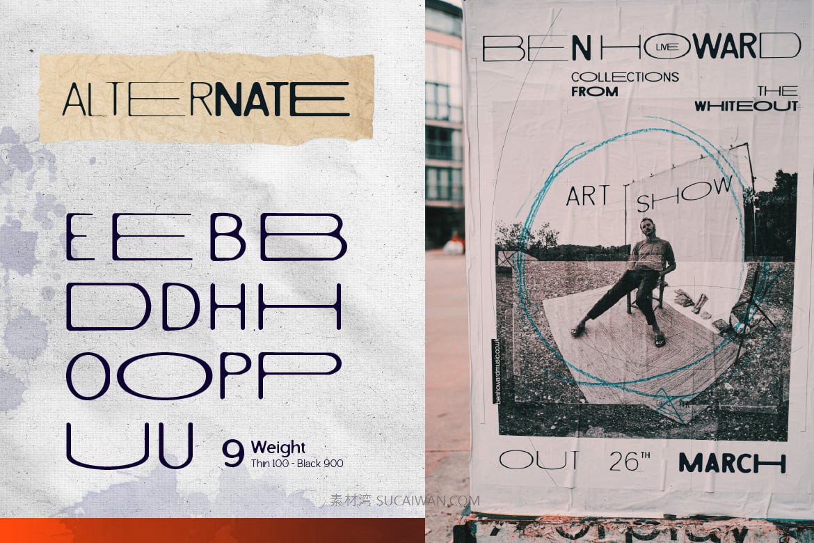 时尚复古品牌海报包装设计无衬线英文字体安装包 Malevice Inkbleed , 第9张-素材湾丨精选海外优质设计素材资源 时尚复古品牌海报包装设计无衬线英文字体安装包 Malevice Inkbleed , sucaiwan.com