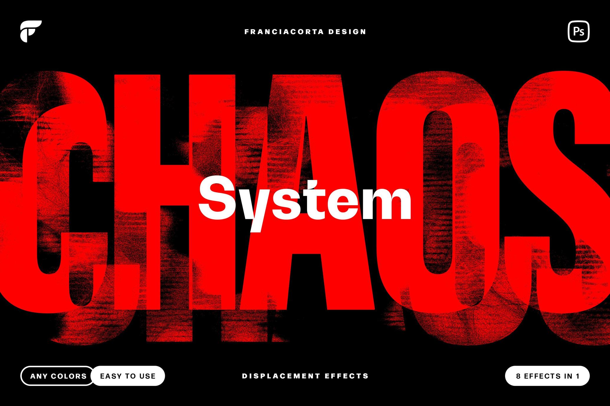 8组失真扭曲错位效果ps标题文本特效滤镜样机 Chaos System Distortion Effect , 第1张-素材湾丨精选海外优质设计素材资源 8组失真扭曲错位效果ps标题文本特效滤镜样机 Chaos System Distortion Effect , sucaiwan.com