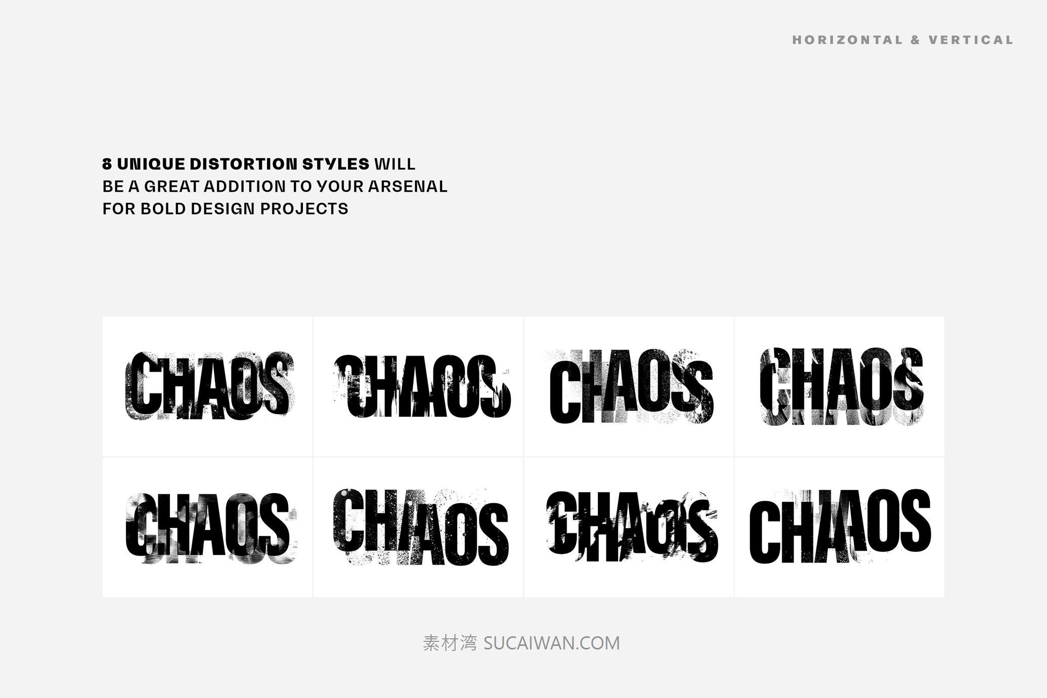 8组失真扭曲错位效果ps标题文本特效滤镜样机 Chaos System Distortion Effect , 第2张-素材湾丨精选海外优质设计素材资源 8组失真扭曲错位效果ps标题文本特效滤镜样机 Chaos System Distortion Effect , sucaiwan.com