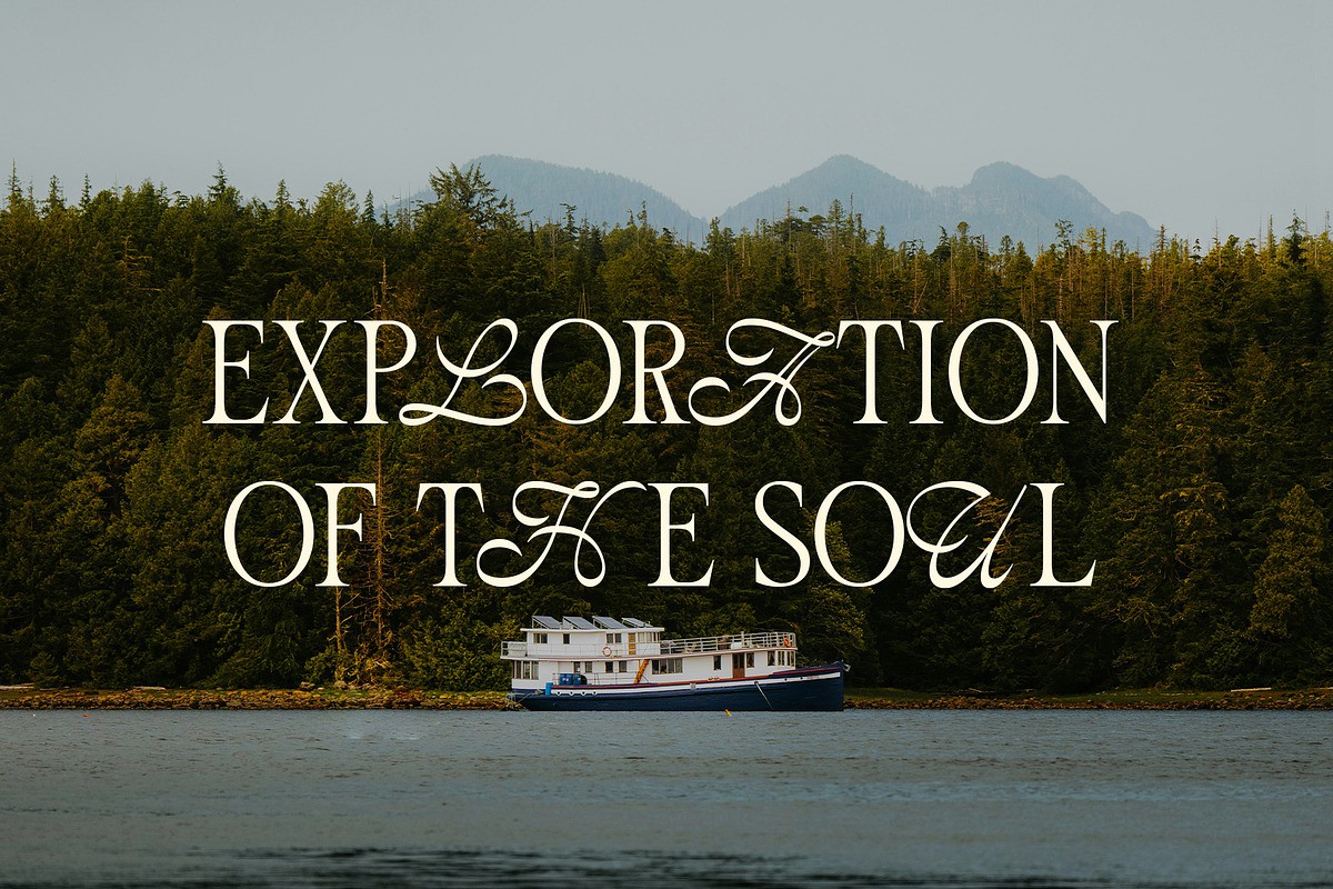 经典美感优雅流畅曲线品牌海报logo设计衬线英文字体安装包素材 ED Cadamuro – Combination font , sucaiwan.com