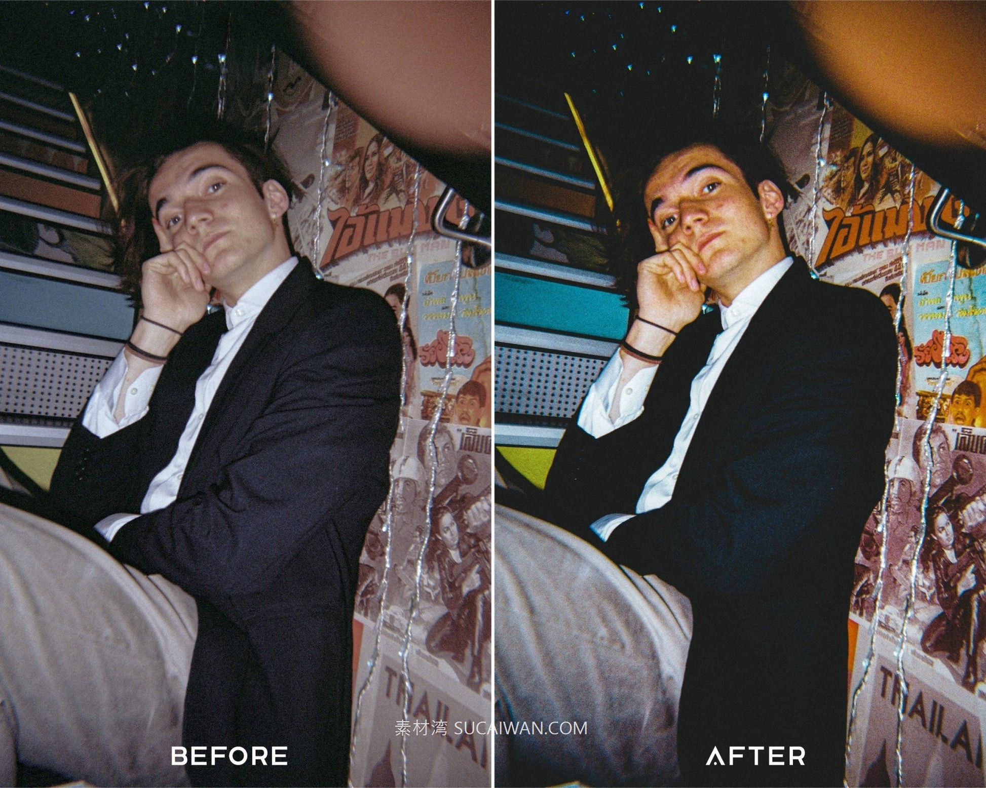 复古颗粒感电影级胶片模拟人物肖像摄影照片调色Lightroom预设 Presets – Flash Preset Collection , sucaiwan.com