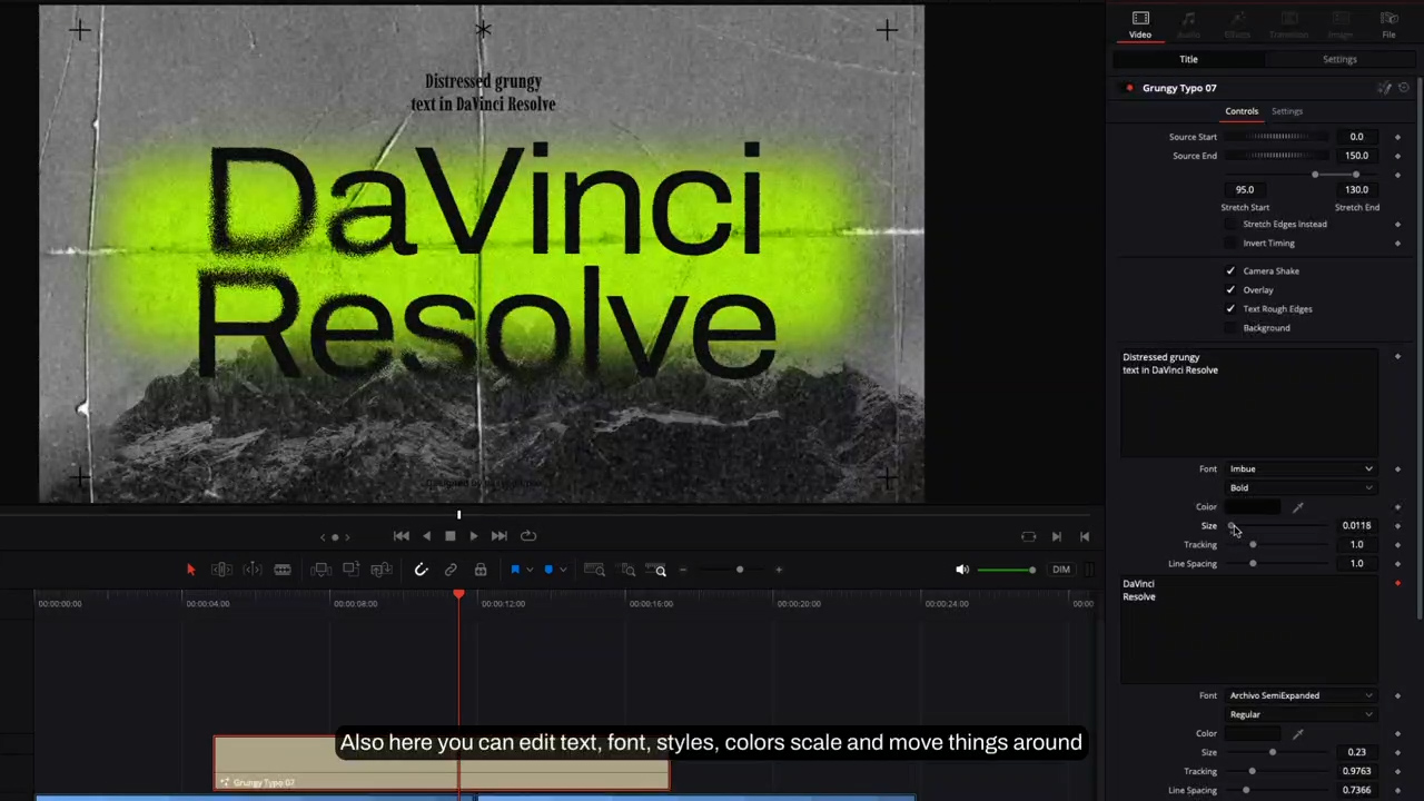 10款复古做旧邋遢喷漆艺术印刷风格排版视频标题动画达芬奇预设 Grungy Typography , sucaiwan.com