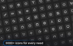 3000+极简ui界面设计矢量线稿图标icons设计figma格式素材 Sublima Icons (v2.0)
