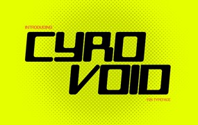 未来科幻赛博朋克品牌海报徽标设计y2k无衬线英文字体 Cyrovoid – Futuristic Tech Font