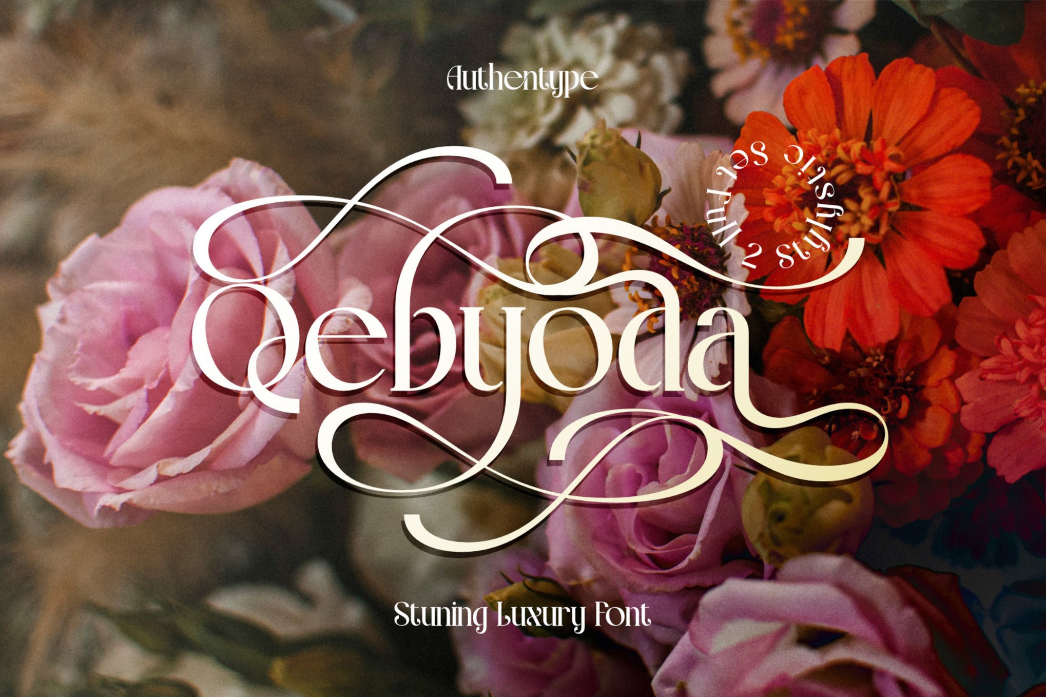 时尚优雅品牌海报徽标设计衬线英文字体安装包 Qebyoda – Elegant Luxury Font , 第1张-素材湾丨精选海外优质设计素材资源 时尚优雅品牌海报徽标设计衬线英文字体安装包 Qebyoda – Elegant Luxury Font , sucaiwan.com