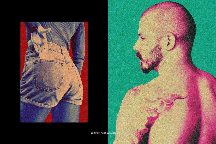 复古粒状riso印刷照片效果ps特效滤镜样机 Retro Press Design Effect , 第6张-素材湾丨精选海外优质设计素材资源 复古粒状riso印刷照片效果ps特效滤镜样机 Retro Press Design Effect , sucaiwan.com
