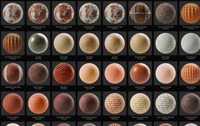 逼真Substance/SP贴图材质墙砖地板瓷砖窗户3D模型资产包 Substance Materials – Terracotta category 200+ materials