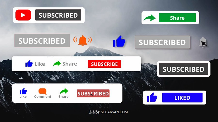 达芬奇预设：7800个超级创意文字标题排版字幕条+LUTS+无缝转场+叠加+音效合集V7 Super Creators Pack (7800+ Elements) , sucaiwan.com