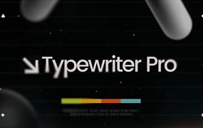 AE/PR模板：自动光标打字机文字标题移动效果动画模板预设