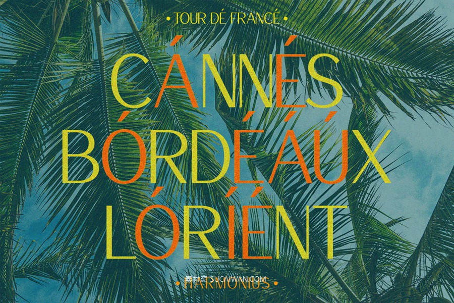 时尚优雅美学品牌包装婚礼请柬设计无衬线英文字体安装包 Harmonius Sans Serif Font , sucaiwan.com