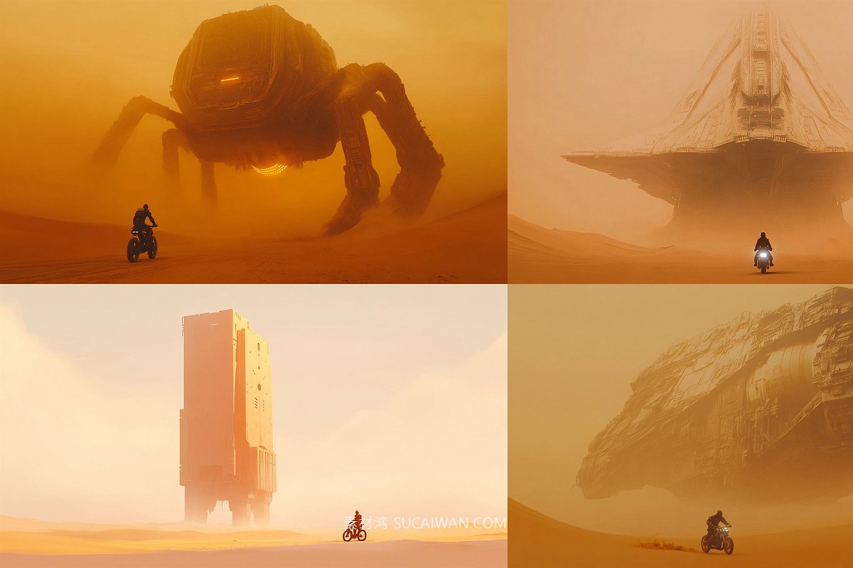 516款AI人工智能Midjourney生成未来科幻赛博朋克场景图片/关键词代码咒语素材包 516 Ai Art Prompts & Images For Minimal Sci-Fi , 第3张-素材湾丨精选海外优质设计素材资源 516款AI人工智能Midjourney生成未来科幻赛博朋克场景图片/关键词代码咒语素材包 516 Ai Art Prompts & Images For Minimal Sci-Fi , sucaiwan.com