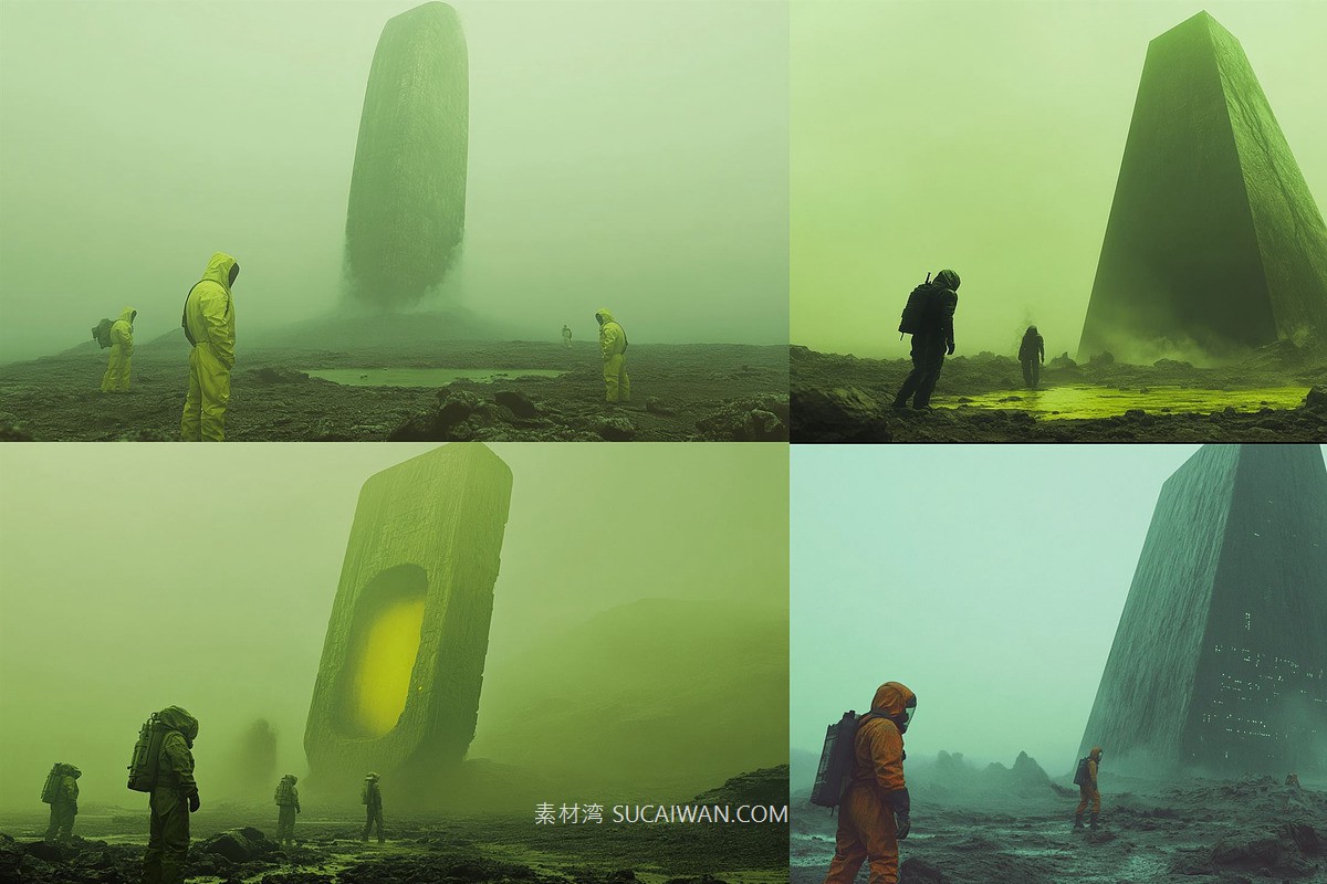 516款AI人工智能Midjourney生成未来科幻赛博朋克场景图片/关键词代码咒语素材包 516 Ai Art Prompts & Images For Minimal Sci-Fi , 第4张-素材湾丨精选海外优质设计素材资源 516款AI人工智能Midjourney生成未来科幻赛博朋克场景图片/关键词代码咒语素材包 516 Ai Art Prompts & Images For Minimal Sci-Fi , sucaiwan.com