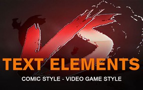 57组卡通动漫漫画打斗风格文字文本字体标题MOV格式视频素材 Production Crate – Toon Text Elements