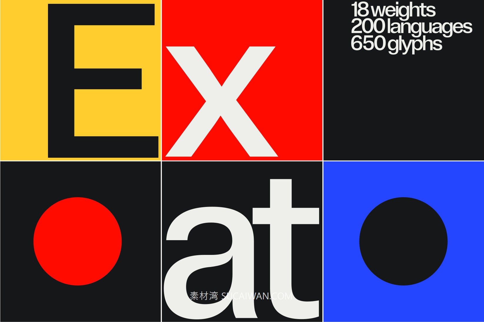 现代主义国外时尚前卫几何风视觉海报标题logo设计无衬线英文字体安装包 Exat Font Family , 第4张-素材湾丨精选海外优质设计素材资源 现代主义国外时尚前卫几何风视觉海报标题logo设计无衬线英文字体安装包 Exat Font Family , sucaiwan.com