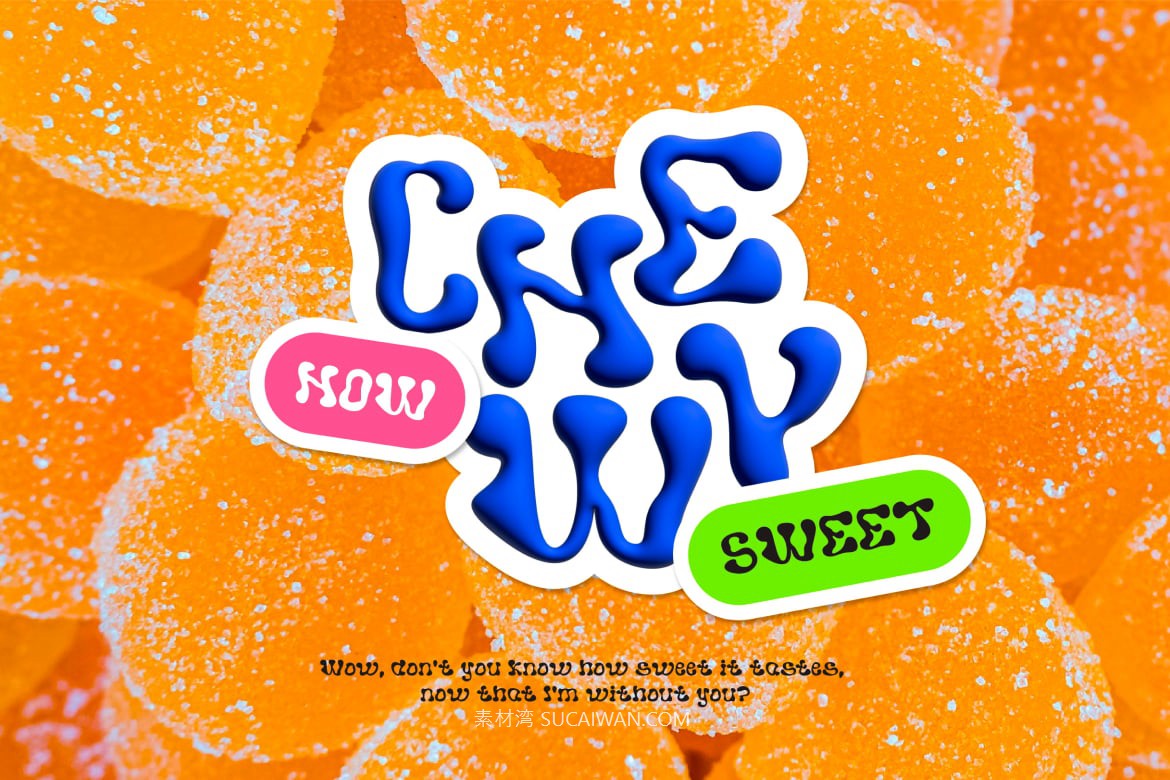 创意俏皮品牌海报包装设计装饰英文字体安装包 Moopins Creative Font , 第2张-素材湾丨精选海外优质设计素材资源 创意俏皮品牌海报包装设计装饰英文字体安装包 Moopins Creative Font , sucaiwan.com