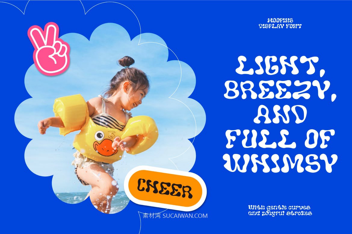 创意俏皮品牌海报包装设计装饰英文字体安装包 Moopins Creative Font , 第5张-素材湾丨精选海外优质设计素材资源 创意俏皮品牌海报包装设计装饰英文字体安装包 Moopins Creative Font , sucaiwan.com