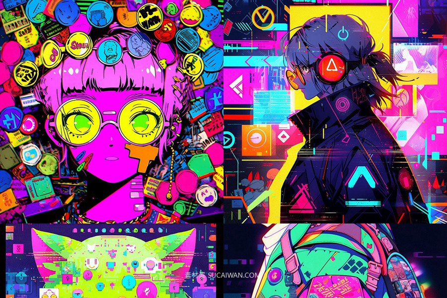 343款AI人工智能Midjourney生成复古动漫漫画电脑手机壁纸图片/关键词代码咒语素材包 343 Midjourney Prompts for Retro Anime , 第12张-素材湾丨精选海外优质设计素材资源 343款AI人工智能Midjourney生成复古动漫漫画电脑手机壁纸图片/关键词代码咒语素材包 343 Midjourney Prompts for Retro Anime , sucaiwan.com