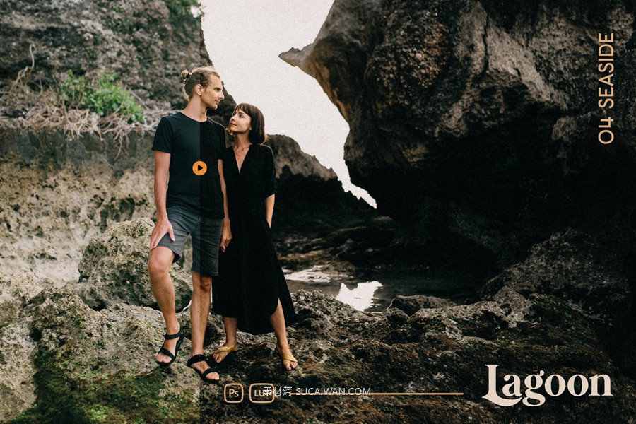 深海洋温暖色调电影肖像旅行摄影照片调色Lightroom&LUT预设 Lagoon Lightroom Presets and LUTs , sucaiwan.com