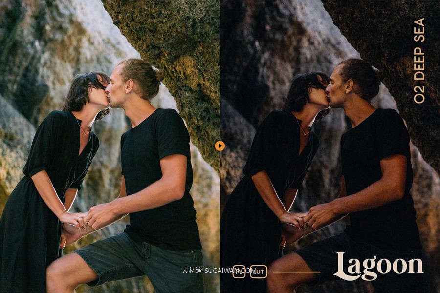深海洋温暖色调电影肖像旅行摄影照片调色Lightroom&LUT预设 Lagoon Lightroom Presets and LUTs , sucaiwan.com