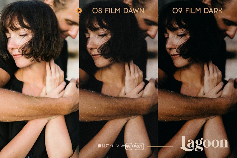 深海洋温暖色调电影肖像旅行摄影照片调色Lightroom&LUT预设 Lagoon Lightroom Presets and LUTs , sucaiwan.com