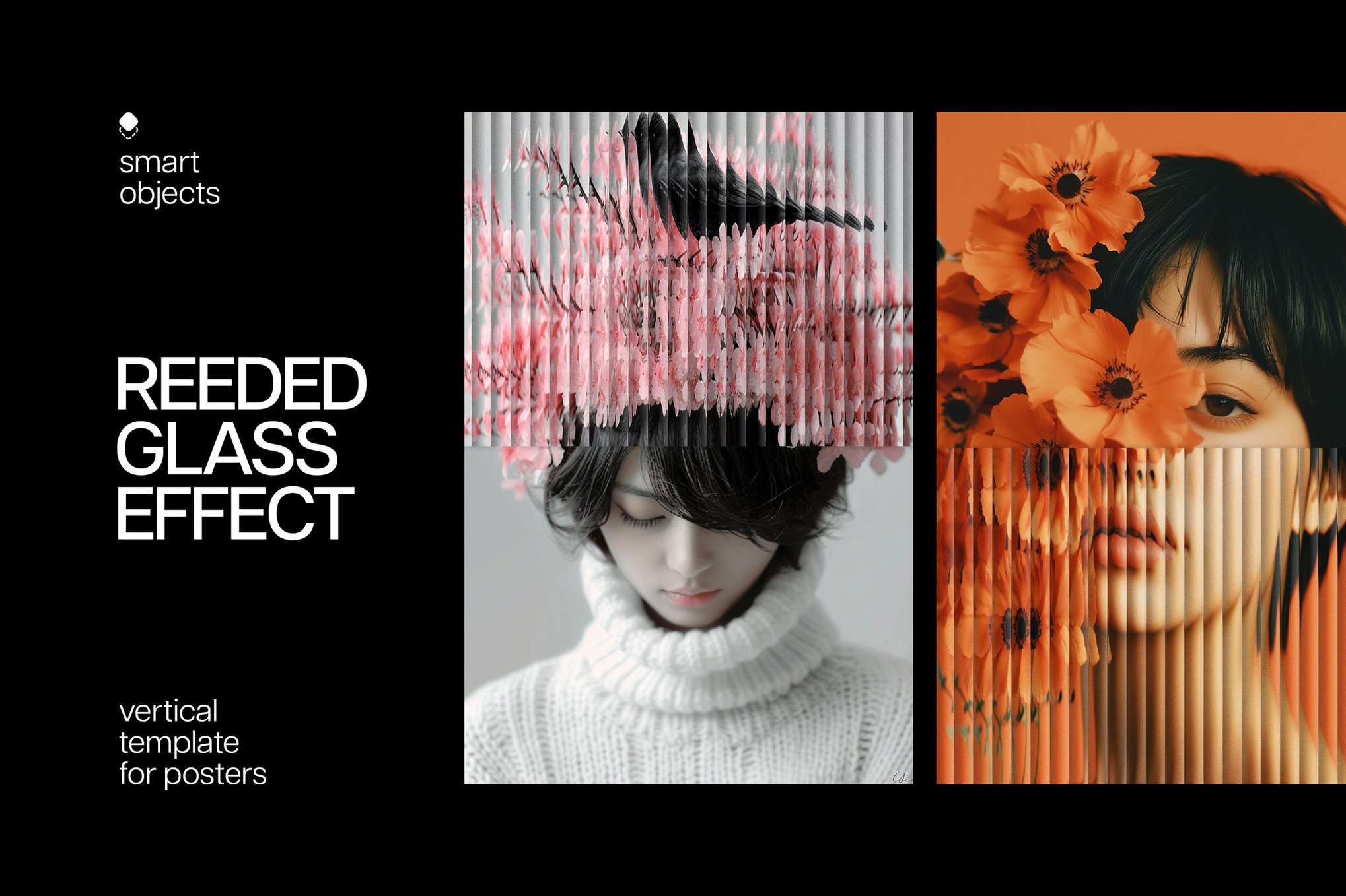 复古透明玻璃折射照片效果ps特效滤镜样机 Reeded Glass Poster Effect , 第1张-素材湾丨精选海外优质设计素材资源 复古透明玻璃折射照片效果ps特效滤镜样机 Reeded Glass Poster Effect , sucaiwan.com