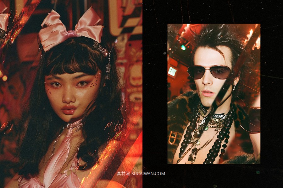 故障扭曲棱镜反射照片效果ps特效滤镜样机 Distorted Mirror Poster Effect , sucaiwan.com