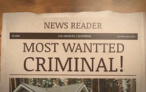 复古真实头版标题文章杂志报纸特写犯罪新闻报道设计排版电影片头AE模板