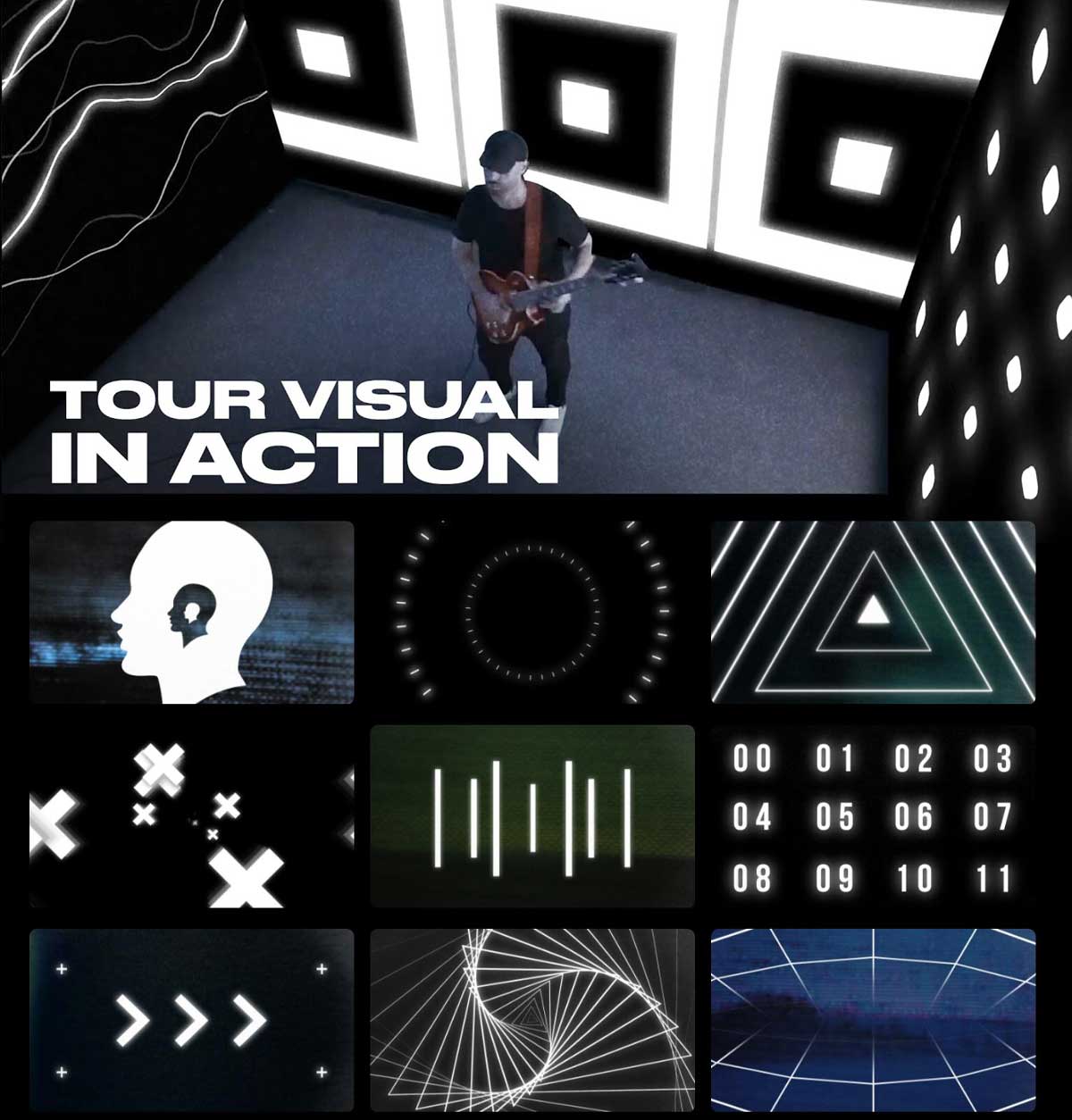 76个复古黑白科幻几何抽象灵感运动元素纹理DJ舞台背景MV视频/PSD/PNG/JPG素材 Pixflow - Tour Visual Elements , 第1张-素材湾丨精选海外优质设计素材资源 76个复古黑白科幻几何抽象灵感运动元素纹理DJ舞台背景MV视频/PSD/PNG/JPG素材 Pixflow - Tour Visual Elements , sucaiwan.com