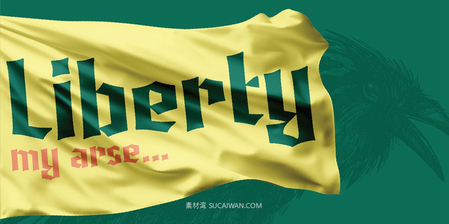 时尚复古哥特式包装网页海报标题徽标logo设计英文字体安装包 Myfonts – Dorat Font , sucaiwan.com