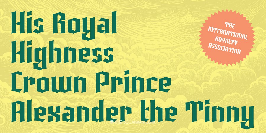 时尚复古哥特式包装网页海报标题徽标logo设计英文字体安装包 Myfonts – Dorat Font , sucaiwan.com