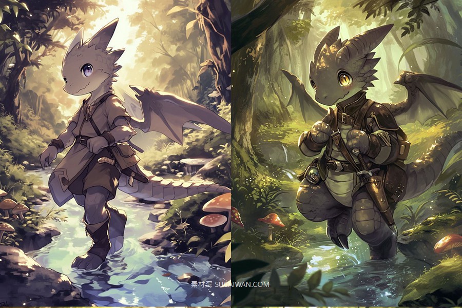 401组Ai人工智能Midjourney生成动漫漫画角色电脑手机壁纸图片/关键词代码咒语素材包 401 Midjourney Prompts for Anime Characters: Vol 3 , sucaiwan.com