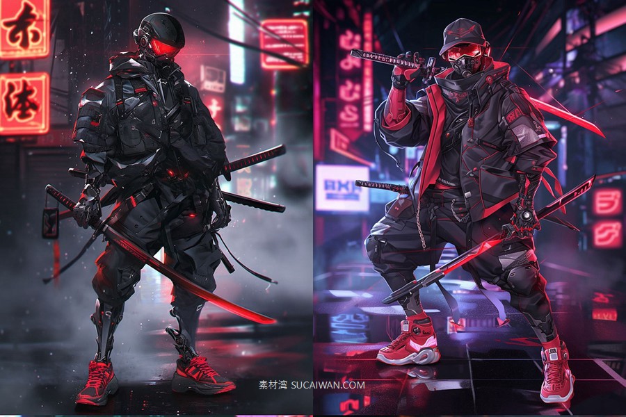 401组Ai人工智能Midjourney生成动漫漫画角色电脑手机壁纸图片/关键词代码咒语素材包 401 Midjourney Prompts for Anime Characters: Vol 3 , sucaiwan.com