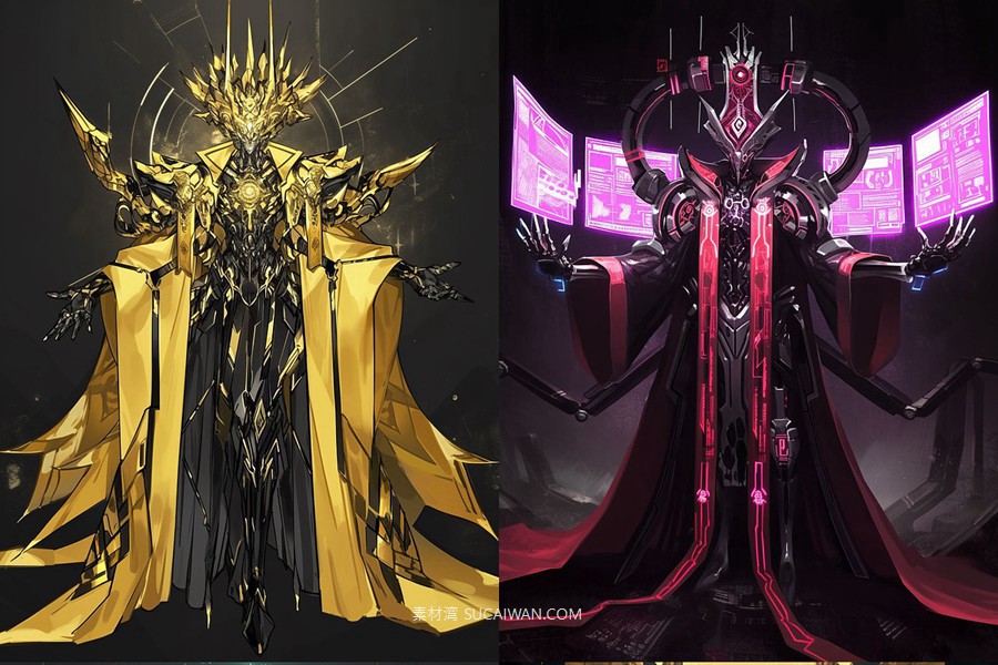 401组Ai人工智能Midjourney生成动漫漫画角色电脑手机壁纸图片/关键词代码咒语素材包 401 Midjourney Prompts for Anime Characters: Vol 3 , sucaiwan.com