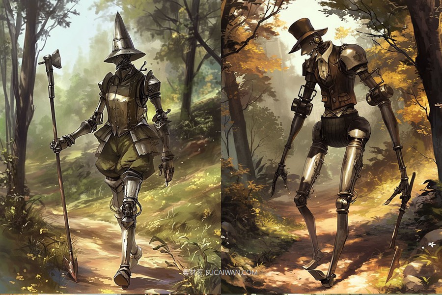 401组Ai人工智能Midjourney生成动漫漫画角色电脑手机壁纸图片/关键词代码咒语素材包 401 Midjourney Prompts for Anime Characters: Vol 3 , sucaiwan.com