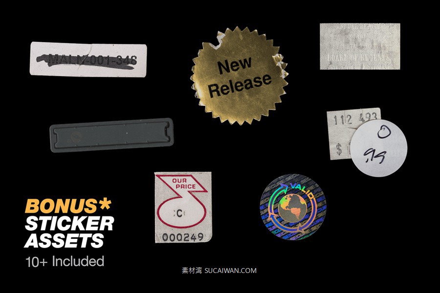 50+款复古做旧嘻哈电音风专辑黑胶唱片封面设计PSD模板+标签贴纸PNG免抠图 Off The Record – Vinyl Textures by BLKMARKET© , 第2张-素材湾丨精选海外优质设计素材资源 50+款复古做旧嘻哈电音风专辑黑胶唱片封面设计PSD模板+标签贴纸PNG免抠图 Off The Record – Vinyl Textures by BLKMARKET© , sucaiwan.com