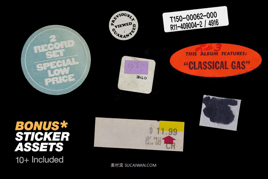 50+款复古做旧嘻哈电音风专辑黑胶唱片封面设计PSD模板+标签贴纸PNG免抠图 Off The Record – Vinyl Textures by BLKMARKET© , 第3张-素材湾丨精选海外优质设计素材资源 50+款复古做旧嘻哈电音风专辑黑胶唱片封面设计PSD模板+标签贴纸PNG免抠图 Off The Record – Vinyl Textures by BLKMARKET© , sucaiwan.com