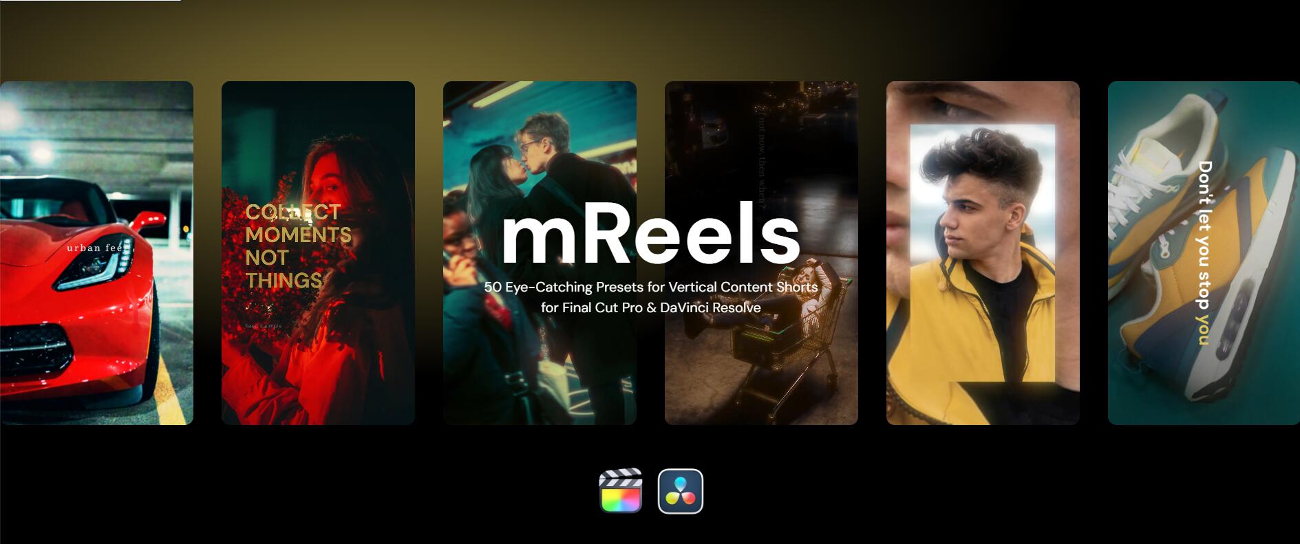 MotionVFX — Mreels 热门电影级梦幻胶片漏光闪烁竖屏分屏转场过渡排版叠加效果FCPX插件 , 第1张-素材湾丨精选海外优质设计素材资源 MotionVFX — Mreels 热门电影级梦幻胶片漏光闪烁竖屏分屏转场过渡排版叠加效果FCPX插件 , sucaiwan.com