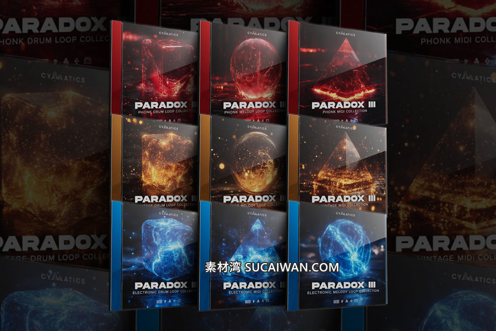 暗黑地下嘻哈说唱电音风架子鼓重低音贝斯无损音效包 Cymatics PARADOX 3 Launch Edition , 第1张-素材湾丨精选海外优质设计素材资源 暗黑地下嘻哈说唱电音风架子鼓重低音贝斯无损音效包 Cymatics PARADOX 3 Launch Edition , sucaiwan.com