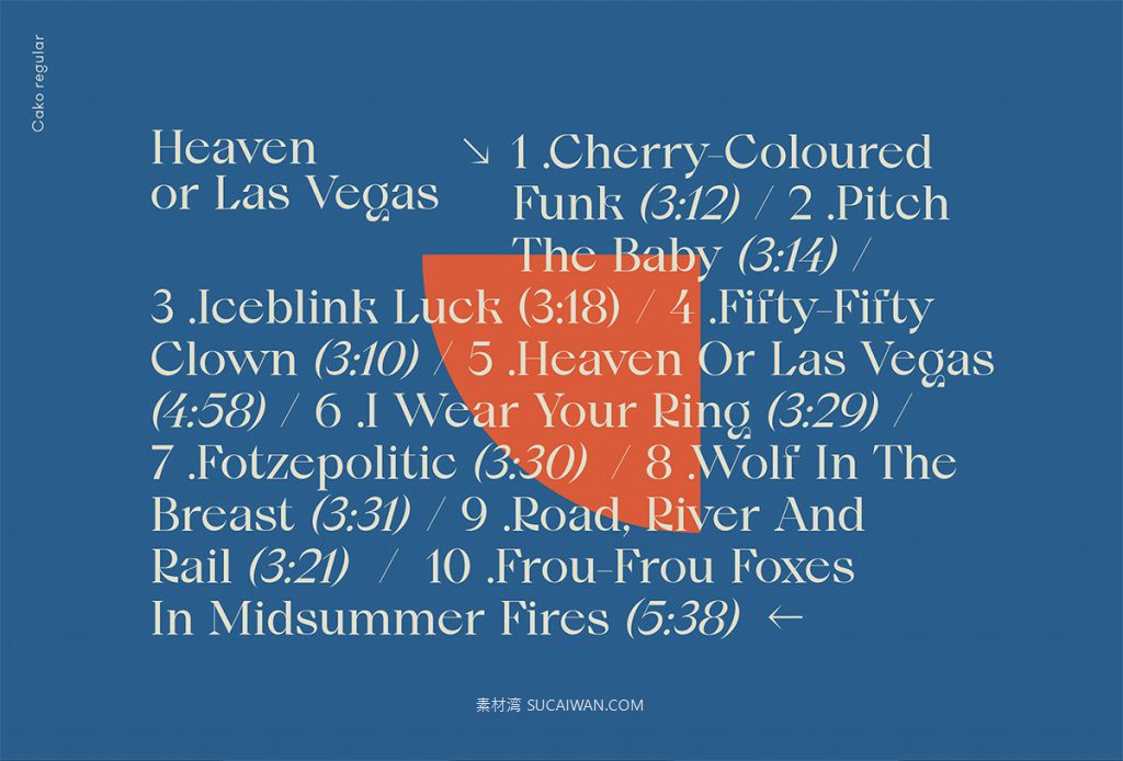 潮流逆反差视觉海报标题logo设计psai英文字体安装包 Cako Font Family 设计素材 sucaiwan.com